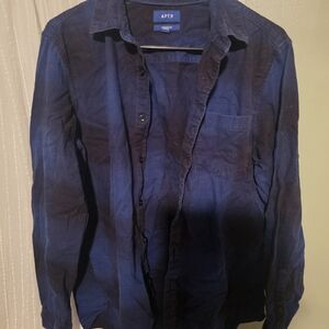 Apt. 9 Men's Navy Casual Button Down Shirt